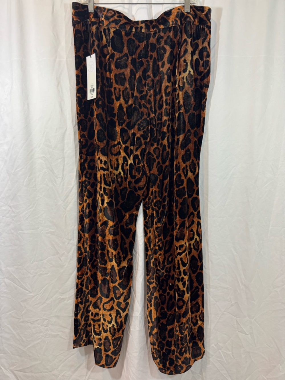 Carlisle Leopard‎ Print Wide-Leg Pants - Brown/Black 12 - Picture 2 of 9